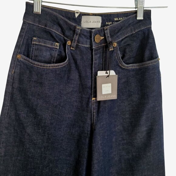 LOLA JEANS MiLAN -DRB High Rise Wide Leg Jeans Ultra High-Rise Sz 24- NWT - Picture 7 of 10